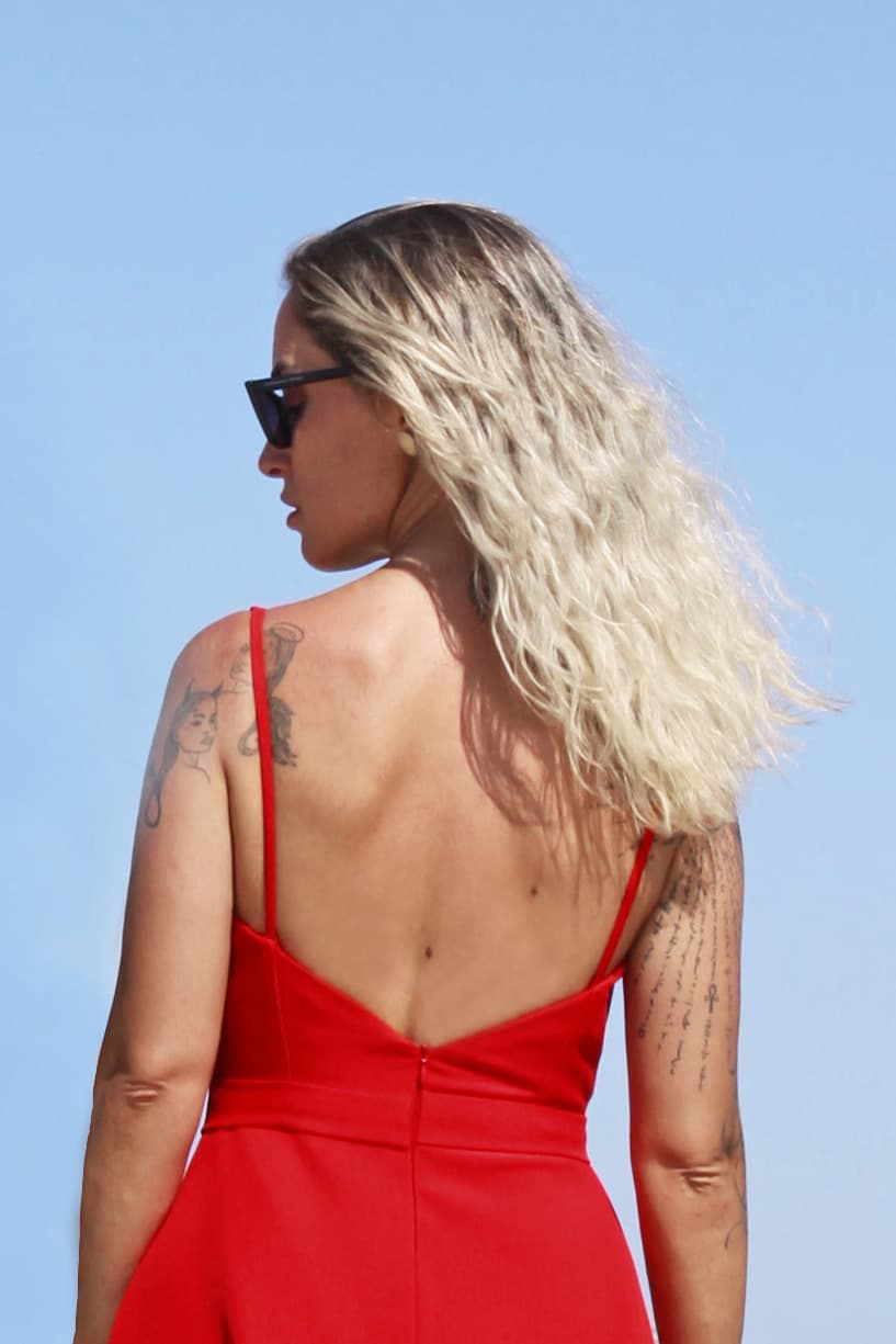 Liv Crepe Red Dress – Katerina Bati