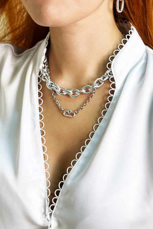 Bolt Silver Necklace