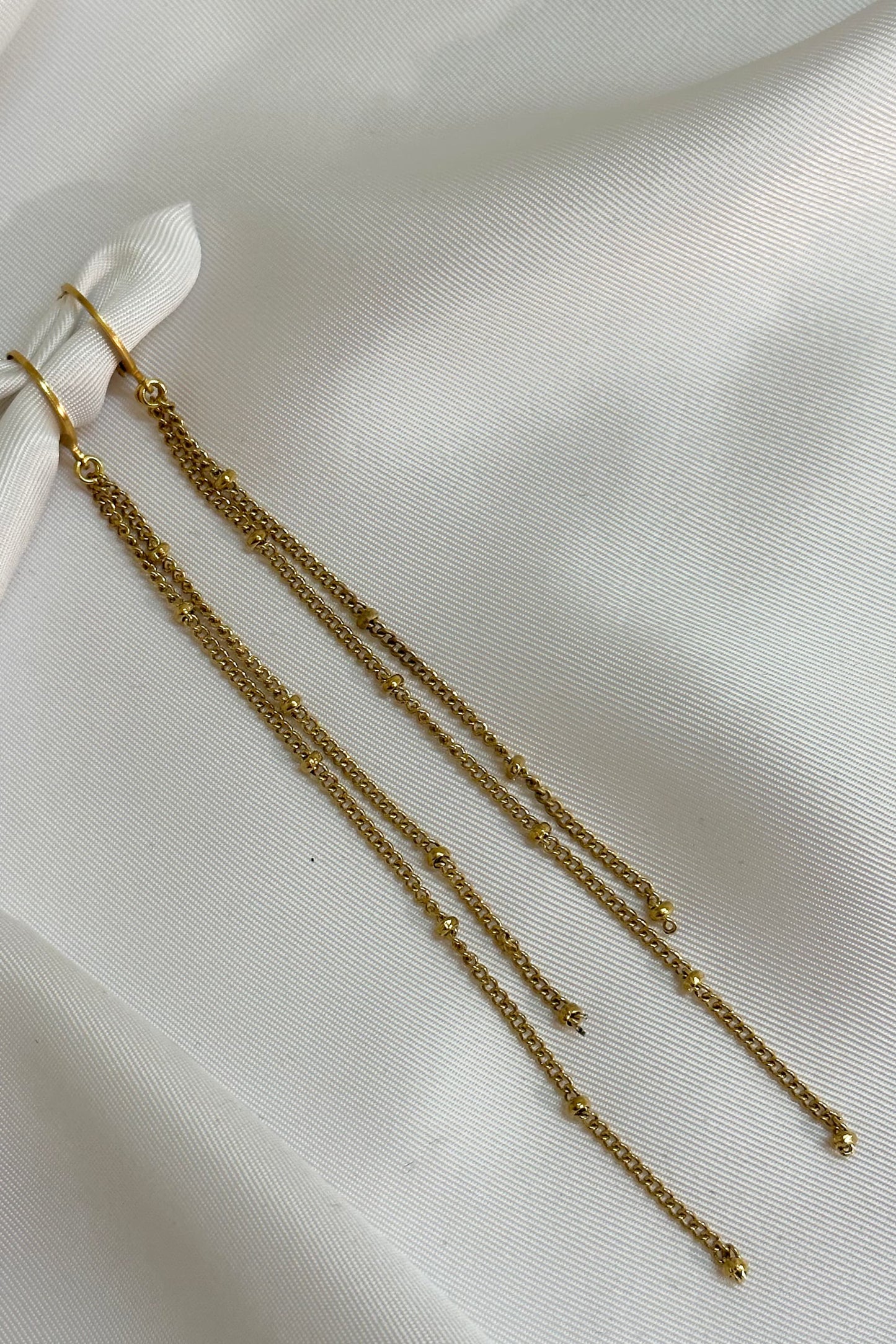 Double Chain Long Pair Earrings