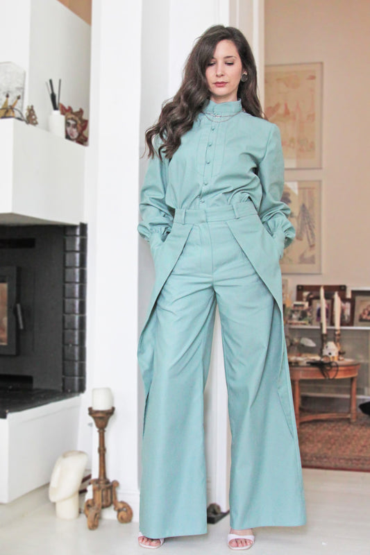 Amora Mint Cotton Pants