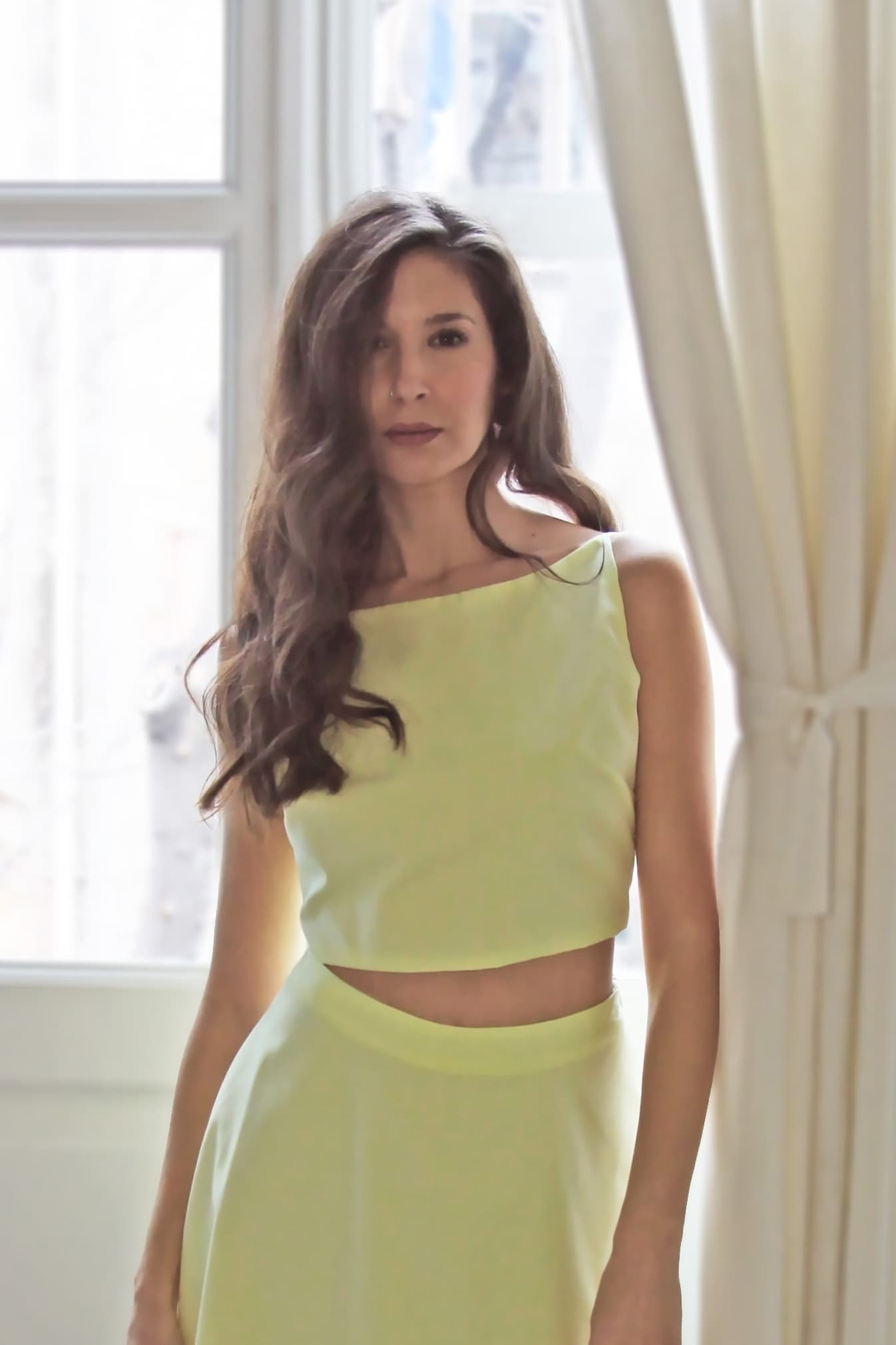 Phoebe Yellow Cotton Top