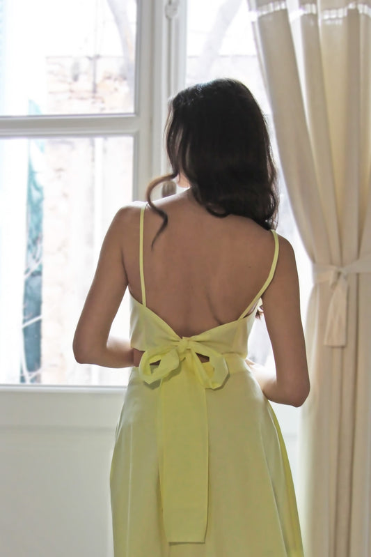 Phoebe Yellow Cotton Top