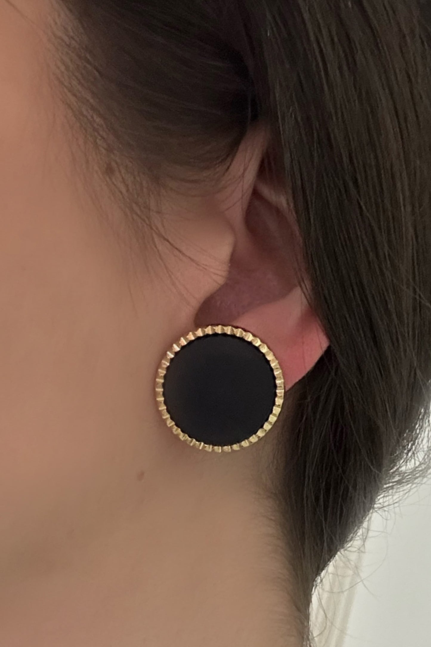 Leather Gold Earrings