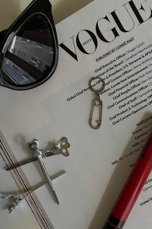 Safety Pin Silver Single Earring