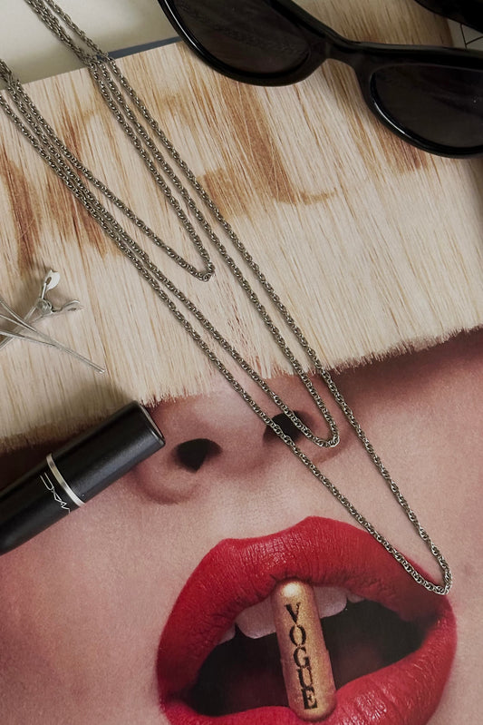 Triple Silver Chain Necklace