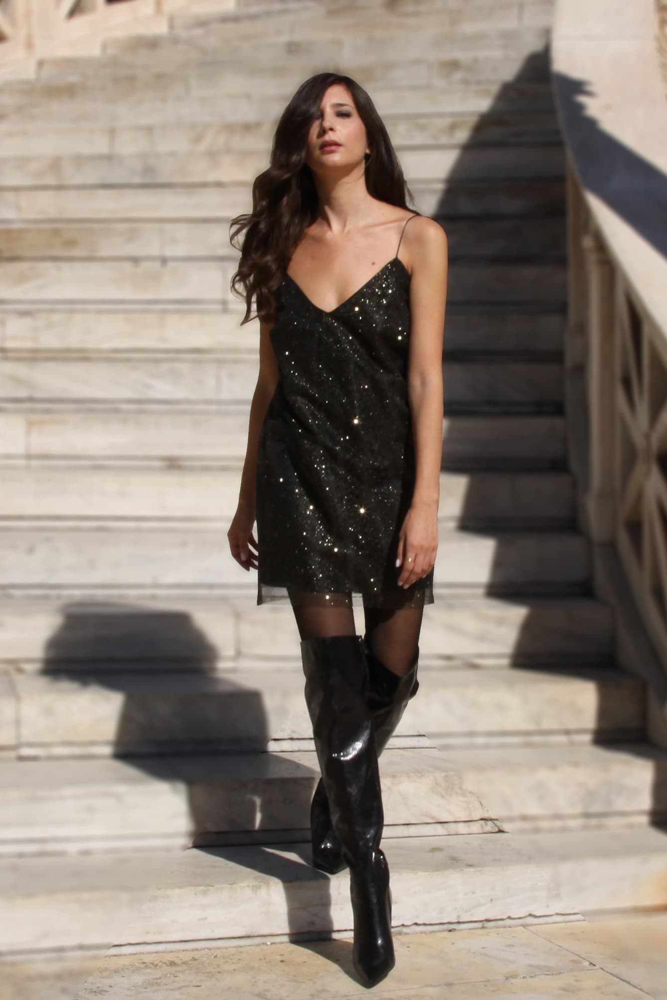 bernice mini dress Bernice Sparkly Mini Dress Katerina Bati